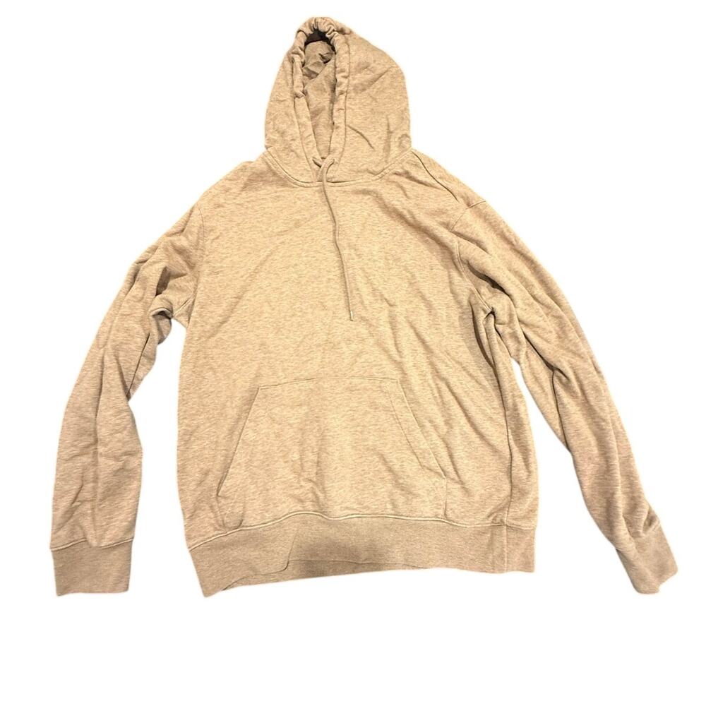 H&M Womens Regular Fit Casual Pullover Hoodie Tan Beige Heather Size Large